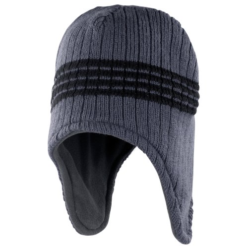 Result - Gorro de Invierno Modelo Peru (Forro Interior de Forro Polar) (Talla Única) (Gris carbón)