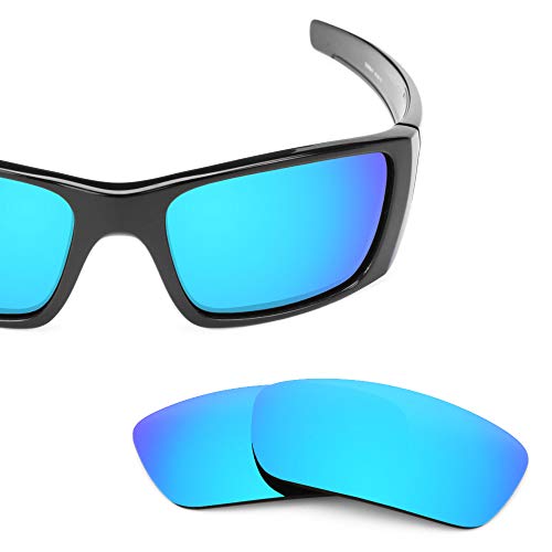 Revant Lentes de Repuesto Compatibles con Gafas de Sol Oakley Fuel Cell, Polarizados, Elite Azul Hielo MirrorShield
