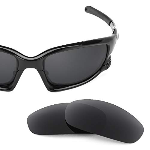 Revant Lentes de Repuesto Compatibles con Gafas de Sol Oakley Wind Jacket (Ajuste Asiático), Polarizados, Elite Negro Furtivo