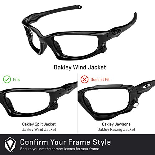 Revant Lentes de Repuesto Compatibles con Gafas de Sol Oakley Wind Jacket (Ajuste Asiático), Polarizados, Elite Negro Furtivo