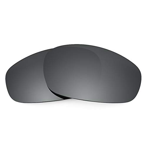 Revant Lentes de Repuesto Compatibles con Gafas de Sol Oakley Wind Jacket, Polarizados, Negro Cromado MirrorShield