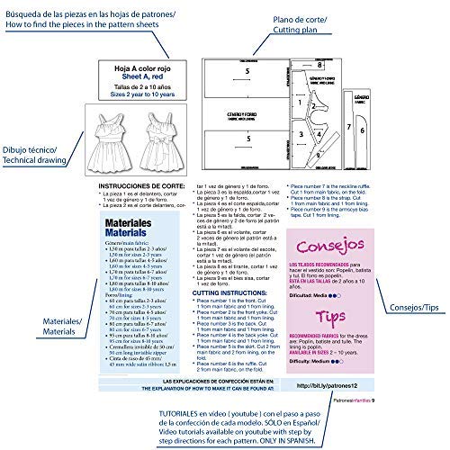 Revista Patrones Infantiles nº 15. Moda Primavera-Verano. 32 modelos de patrones niña, niño, con tutoriales paso a paso en vídeo (Youtube).