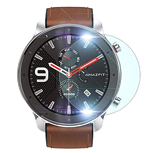 REY 3X Protector de Pantalla para XIAOMI AMAZFIT GTR 47mm, Cristal Vidrio Templado Premium