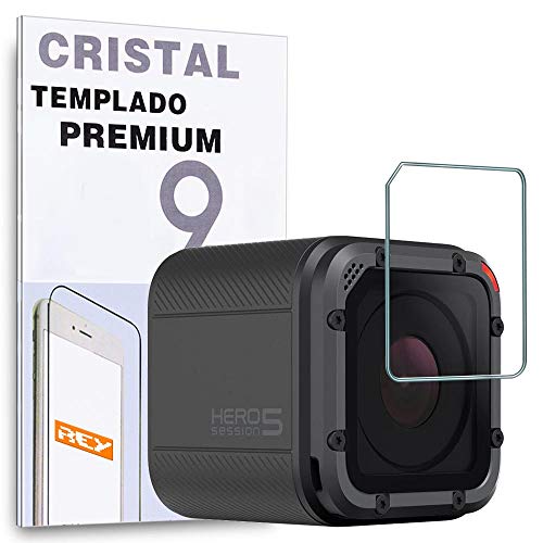 REY Protector de Pantalla para GOPRO Hero Session/GOPRO Hero 5 Session/GOPRO Hero 4, Cristal Vidrio Templado Premium