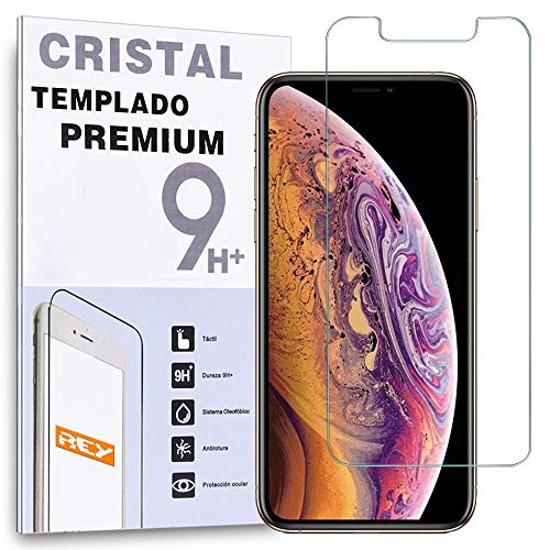 REY - Protector de Pantalla para iPhone XS MAX - iPhone 11 Pro MAX, Cristal Vidrio Templado Premium