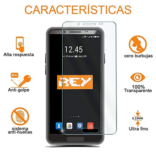 REY Protector de Pantalla para Samsung Galaxy A12 - Galaxy M12, Cristal Vidrio Templado Premium