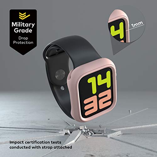 RhinoShield Funda Bumper Compatible con Apple Watch SE & Series 6 / 5 / 4 - [40mm] | CrashGuard NX - Diseño Compacto con Tecnología Resistente a Impactos de más de 1.2 Metros - Negro