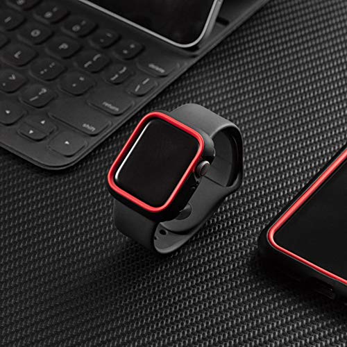 RhinoShield Funda Bumper Compatible con Apple Watch SE & Series 6 / 5 / 4 - [40mm] | CrashGuard NX - Diseño Compacto con Tecnología Resistente a Impactos de más de 1.2 Metros - Negro