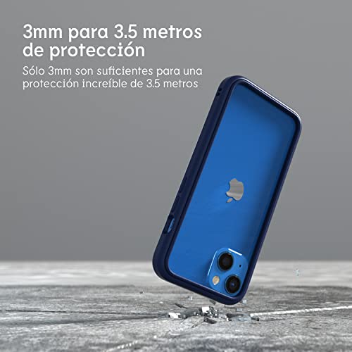 RhinoShield Funda Bumper Compatible con [iPhone 13 Mini] | CrashGuard NX - Carcasa con Tecnología de Absorción de Golpes - Resistente a Impactos de más de 3.5 Metros - Azul Marino