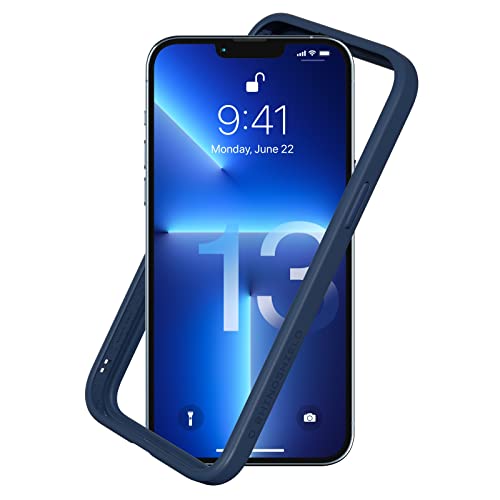 RhinoShield Funda Bumper Compatible con [iPhone 13 Pro MAX] | CrashGuard NX - Carcasa con Tecnología de Absorción de Golpes - Resistente a Impactos de más de 3.5 Metros - Azul Marino