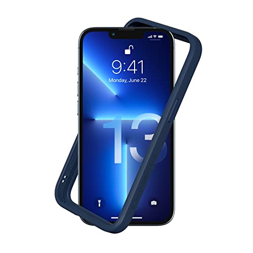 RhinoShield Funda Bumper Compatible con [iPhone 13/13 Pro] | CrashGuard NX - Carcasa con Tecnología de Absorción de Golpes - Resistente a Impactos de más de 3.5 Metros - Azul Marino