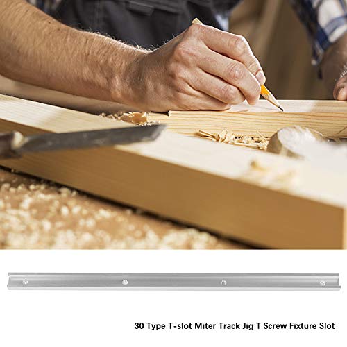 Riel de ranura tipo T 1000 mm ranura en T para ranura en T para fijación de tornillos en T para trabajos de madera (riel T 1000 mm)
