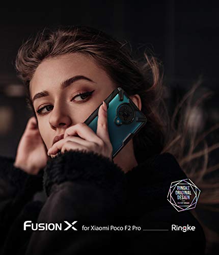 Ringke Fusion-X Compatible con Funda Xiaomi Poco F2 Pro (6,67 Pulgadas), Compatible con Funda Redmi K30 Pro, Rigida Carcasa Parachoque TPU Resistente Impactos Funda Negra - Black
