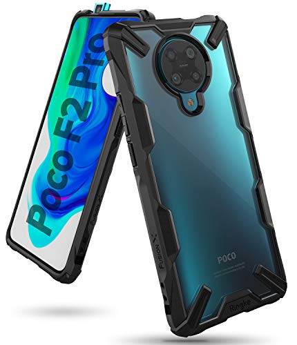 Ringke Fusion-X Compatible con Funda Xiaomi Poco F2 Pro (6,67 Pulgadas), Compatible con Funda Redmi K30 Pro, Rigida Carcasa Parachoque TPU Resistente Impactos Funda Negra - Black