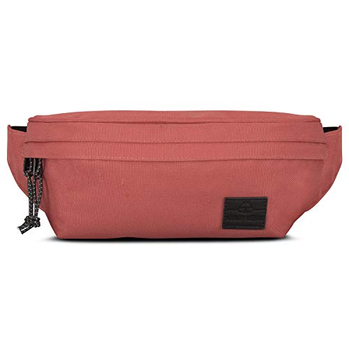 Riñonera Mujer y Hombre Rojo - JOHNNY URBAN Tom Riñoneras Hip Bag Hecha de Botellas Pet Recicladas para Festivales y Deportes - Bolsa de Cintura Hipster Fanny Pack Bolso de Viaje Repelente al Agua