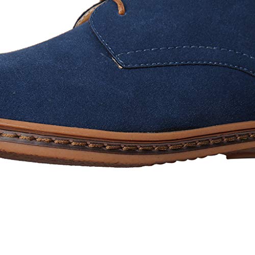 riou Zapatos Casuales de Hombre con Cordones Zapatos de Negocios Zapatos Oxford Moda Cuero Sólido Sneakers Negro Azul Gris Blanco 38-44
