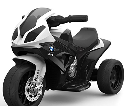 RIRICAR BMW S 1000 RR Triciclo eléctrico, Motocicleta con batería, 3 Ruedas, con Licencia, 1x Motor, batería de 6V, Negro