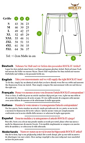 ROCK-IT Apparel Men's Track Short - Pantalones de chándal de Estilo Retro, Elegantes Pantalones Cortos de Fitness para Hombres - Tallas S-XXXL - Azul Marino L