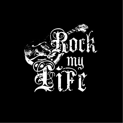 Rock MY Life - Camiseta Musica Guitarra española Mujer Negra M