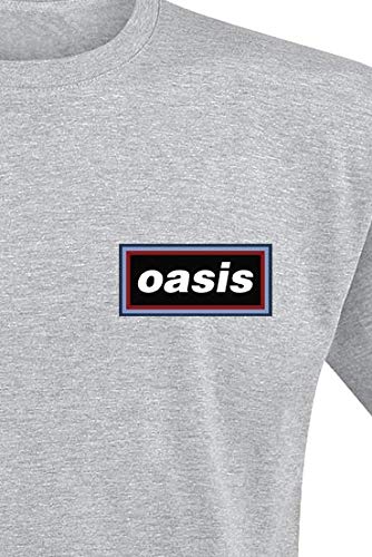 Rock Off Oasis T Shirt Lines Band Logo Nuevo Oficial De Los Hombres Gris Size XXL