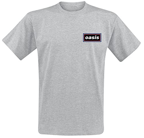 Rock Off Oasis T Shirt Lines Band Logo Nuevo Oficial De Los Hombres Gris Size XXL