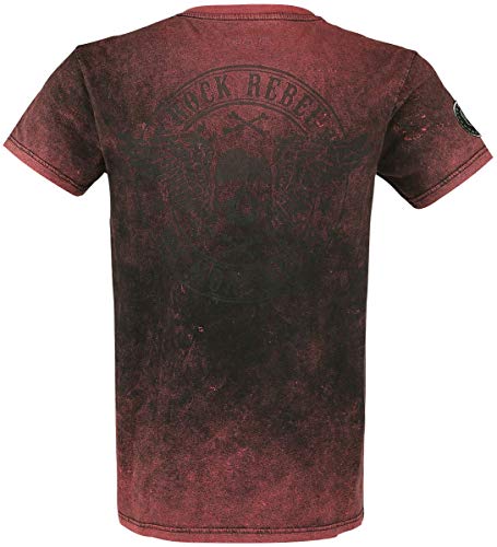 Rock Rebel by EMP Back For More Hombre Camiseta Rojo L, 100% algodón, Patches Regular