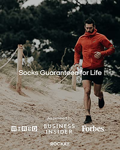 ROCKAY Accelerate - Calcetines Deportivos con Talón de Compresión para Hombres y Mujeres, Running, Anti-ampollas y con Soporte de Arco (1 par)