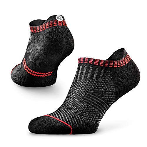 ROCKAY Accelerate - Calcetines Deportivos con Talón de Compresión para Hombres y Mujeres, Running, Anti-ampollas y con Soporte de Arco (1 par)