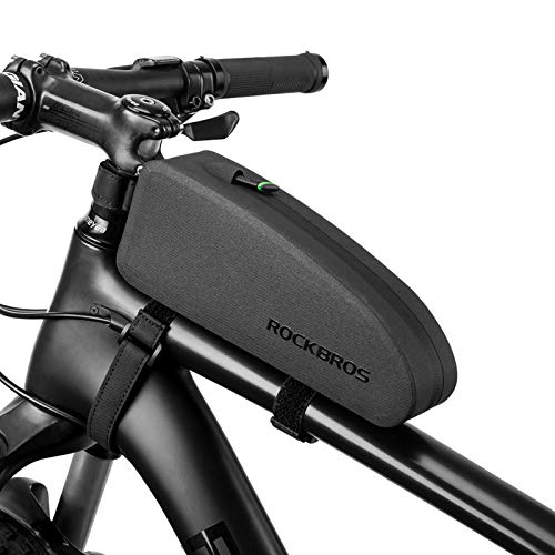 ROCKBROS Bolsa de tubo superior para bicicleta, bolsa para el marco delantero, impermeable, bolsa para el teléfono de la bicicleta, bolsa de accesorios para bicicleta de montaña de carretera