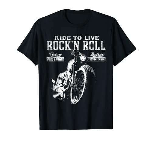 Rock'n Roll Biker Motociclista Regalo Camiseta