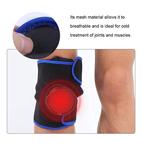 Rodillera de hielo en la rodilla, apoyo de compresión de frío / frío reutilizable Apoyo de rodilla con funda de paquete de hielo para el cuidado de la artritis reumatoide Esguinces e inflamación