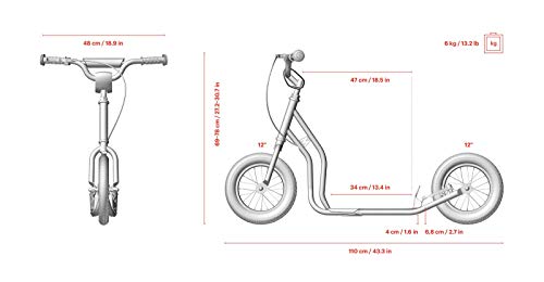 Roller Yedoo Mau New + Fahrradklingel Yedoo, minz