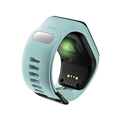 RongYooo Repuesto para correas TomTom de silicona, compatible con TomTom Runner 2/3/Spark 3/Golfer 2.(azul pato)