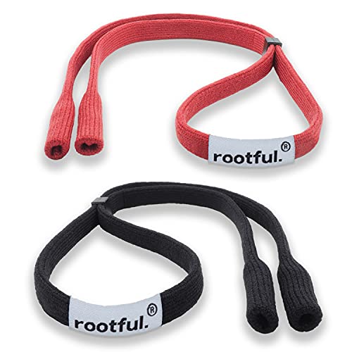 rootful.® Cinta reflectante para gafas deportivas de Urban, negro + rojo, 60 cm