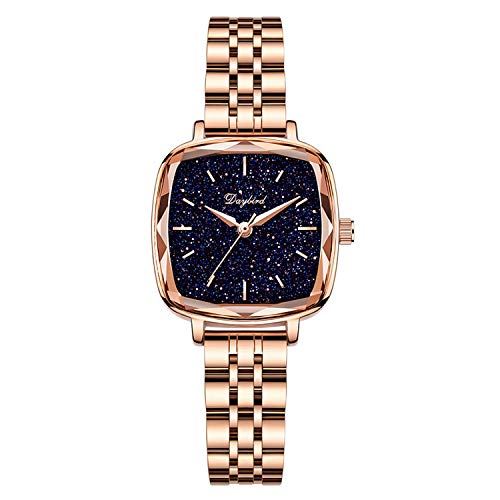 RORIOS Mujer Relojes de Pulsera Cuarzo Analogico Relojes Simulado Diamante Acero Inoxidable Strap Moda Ladies Watches