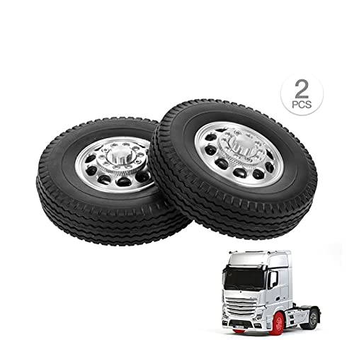 ROVJK Ruedas RC 2pcs Front Front RC Remolque Llantas Hubs de aleación para 1/14 para 0 10 SPE Hapo Tire Tractor Tractor RC Crawler 1:10 neumáticos RC (Color : Front Wheels)