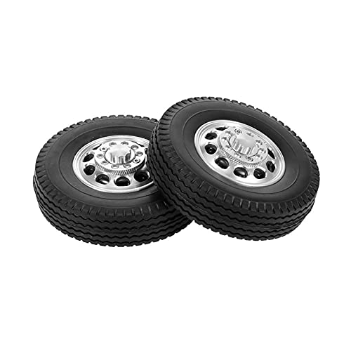 ROVJK Ruedas RC 2pcs Front Front RC Remolque Llantas Hubs de aleación para 1/14 para 0 10 SPE Hapo Tire Tractor Tractor RC Crawler 1:10 neumáticos RC (Color : Front Wheels)