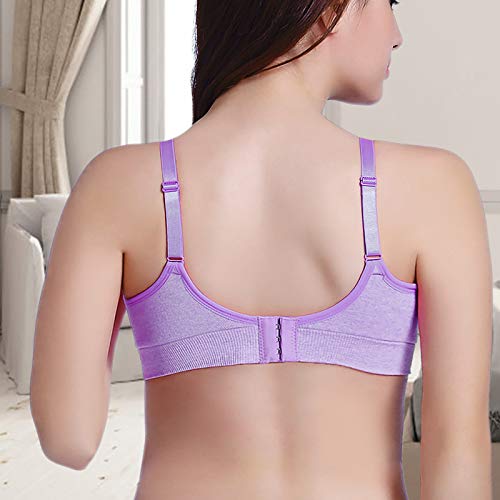 Rovtop Sujetador de Lactancia para Mujer 3PCS- Sujetador de Maternidad sin Costuras Hebilla Acolchada y Extendida (XL)