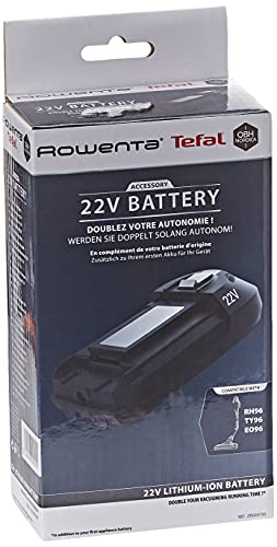 Rowenta Batería X-Force 22V ZR009700 Batería de litio para aspirador escoba X-Force 8.50/8.60 , negro