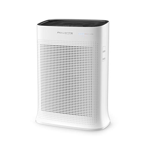 Rowenta Pure Air PU3040 - Purificador, filtración alérgenos y partículas finas, 120 m², modo automático día y noche, temporizador, apagado automático, encendido programable, indicador cambio filtro