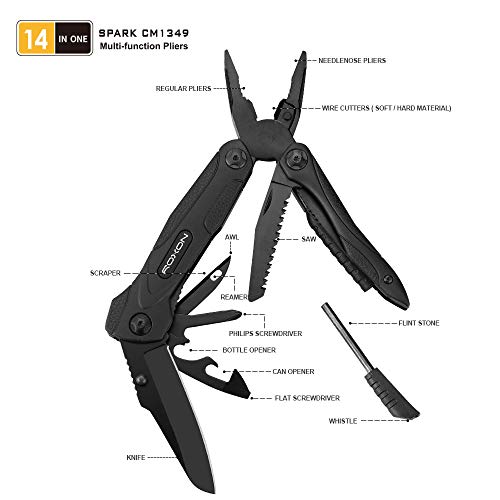 ROXON SPARK CM1349 Una multiherramienta especialmente desarrollada para exteriores, multiherramienta 14 en 1,