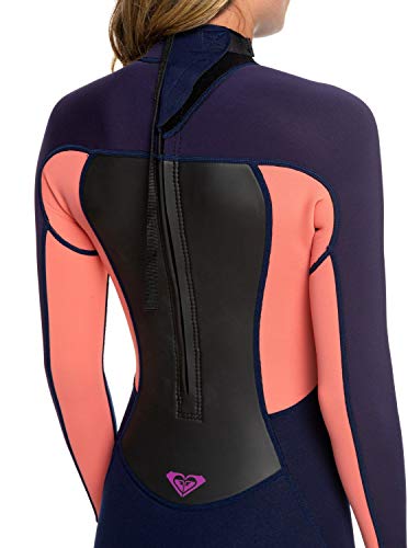 Roxy 3/2mm Prologue-Traje De Surf con Cremallera Trasera para Mujer, Blue Ribbon/Coral Flame, 8