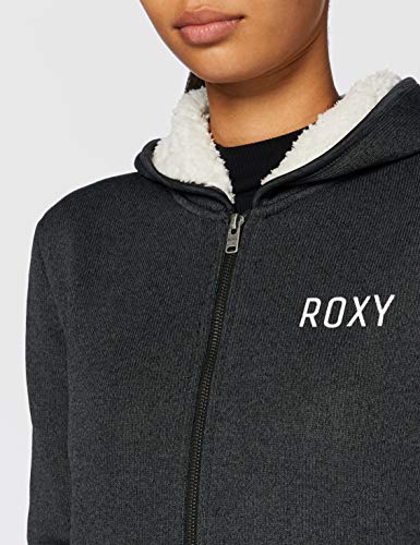 Roxy Slopes Fever - Sudadera Polar Con Capucha Y Cremallera Para Mujer Sudadera Polar Con Capucha Y Cremallera, Mujer, anthracite, L