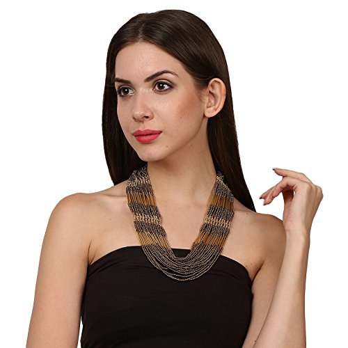 Royal - Collar con cuentas para mujer, color dorado