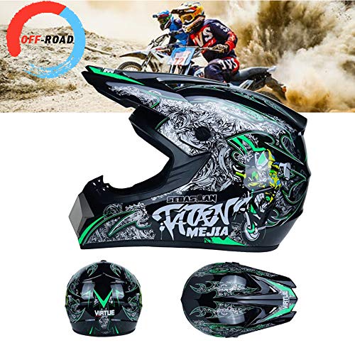 R&P Casco de motocross, para adultos, para exteriores, casco de bicicleta de montaña, de cara completa, para motocross, todoterreno, motocross, motociclismo（specter，L）