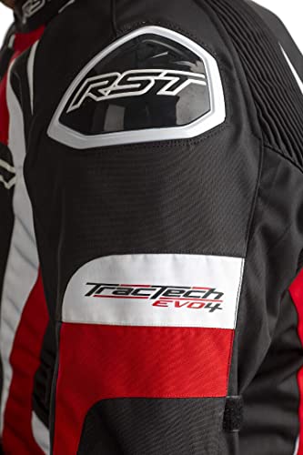 RST Tractech Evo 4 CE Chaqueta de moto textil negro rojo para hombre EU52