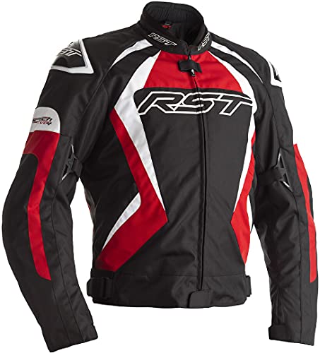 RST Tractech Evo 4 CE Chaqueta de moto textil negro rojo para hombre EU52