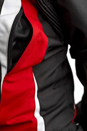 RST Tractech Evo 4 CE Chaqueta de moto textil negro rojo para hombre EU52