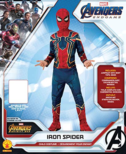 Rubie's Disfraz Avengers Official Iron Spider, Spiderman Classic, Talla L, 8-10 anos, altura 147 cm (700659_L)