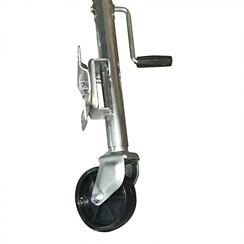 Rueda Jockey 1200LB - Rueda de apoyo automática con rueda de goma sólida antideslizante de 200 mm, rueda de apoyo automática para remolques, caravanas, autocaravanas de 60 mm